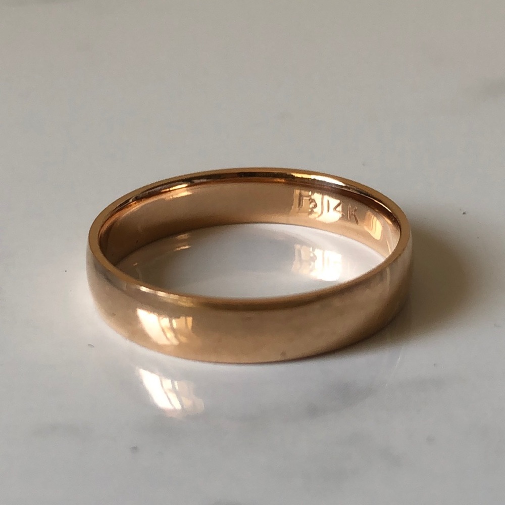 Rose Gold Band Ring 14k